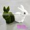 H080617 customize all kinds of green grass rabbit decorative easter rabbits custom stuffed rabbit