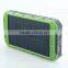 2015 new design ultra slim solar power bank with led torch light