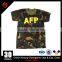 2017 New Wholesale 100% Cotton Collarless Men Woodland Camouflage Custom Tshirt