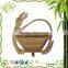 100% Natural bamboo wooden fruit basket