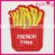 French fries custom embroidery patch for clothing WEF-175