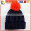 100% Acrylic Jacquard Knitted Hat Wither Embroidery CC Beanie