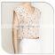 Latest V-NECK tops design for women 2016 summer spot print summer cheap tops