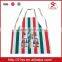Striated Italy cooking apron with pockets