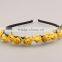 Decorated fabric flower anadem,artificial fabric rose headflower for girls hair jewelry
