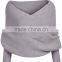 Custom new design long sleeve wrap fashion women sexy knit crop sweater 2016 one pieces