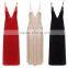 Sexy Silk Fabric Slit Satin Spaghetti Strap Long Dress Summer V Neck Party Evening Dresses 2017