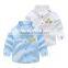 S33466W Full Sleeve Casual 3-8 Years Old Turn-down Collar White Blue Boys Blouses