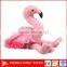 Lifelike Sitting Custom Cartoon Soft Stuffed Plush Pink Flamingo