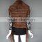 Elegant Women Fur Gilet Rabbit Fur Knitted Vest With Pockets And Tassels In Winter