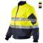 Custom High visibility 3M reflective 100% polyester bomber safety jacket