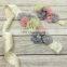 baby headband flower sash chiffon flower satin flower belt