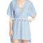 C103 Lace Neck Cover Up Tunic Beach Kaftan