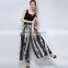 fashion 2015 palazzo pants for women flare printed high waist chino pants