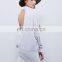 High quality long sleeve open back tunic dress, ladies terry dress,manufacture dress