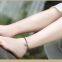 Wine red garnet Anklet Folk style summer Hongsheng silver jewelry anklets,Woman fresh and simple