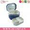Lock can carry Irregular blue leather box with mirror