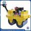 Double drum walking behind self-propelled vibratory road roller with high-performance lubricants bearing