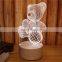 Touch Control LED Desk Table Lamp 7 Colors Changing 3D Illusion Night Light