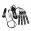 Car RGB LED Strip Light 4pcs LED Strip Lights 16 Colors Car Styling Decorative
