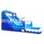 Dolphin Theme Inflatable Double Water Slide With Pool