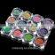 Peacock Nail Art Holographic nail  glitter Chrome powder coating