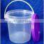 Custom plastic food container plastic bucket 1 liter for ice cream