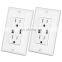 US American Standard 4.8A Wall Socket USB Type A Type C charge Power Adapter Outlets Universal Plug,TR Protection,Fast  Charge