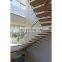 ISO Certified Luxury Indoor Steel Stringer Floating Staircase Steel Stairs