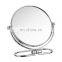 360 degree rotate round shape makeup vanity mirror high quality home 1x3x magnify wall-hanging table free standing makeup mirror