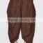 Indian Women Cotton Brown Color Dhoti Patiala Salwar Trouser Baggy Pants Ethnic Wear Casual Wear Traditional Wear Loose Fit Pant