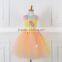 Optional colorful dress girls puffy tutu dress cap sleeve