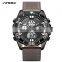 Sinobi 9730 Functional Dual Display Men Watches LED Alarm Water Resist Luxury Digital Stainless Steel Watch