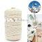 Professional manufacture cheap drawstring drawcord  3MM 100Meter macrame cord Makramee cotton ropes