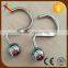 Iron CHROME Finish Rings S Ball Hook Shower Curtain Hooks