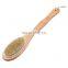 Natural Boar Bristle Wooden Bath Brush Double Sided Body Shower Brush Exfoliation Massage Body Clean Brush