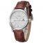 SINOBI Classic Men's Watch Calendar Function 316L Stainless Steel Watch Genuine Leather Strap Watches Relogio 1232G