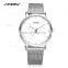 SINOBI Couple Watches Sliver Mesh Band S9598G Minimalism Style Pair Watches Christmas Gift Lovers Handwatches