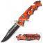 8.5 Inch quality stainless steel survival pocket folding knife with jungle knife