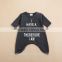 lovely style plain baby clothes romper bidysuit with mustache AG-LA0026