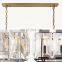 Modern Classic K9 Crystal Square Pendants Chandelier Lighting fixture For Living Room Dining Room Kitchen Island Foyer Lobby