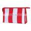Big Stripe Green PVC Hand Bags Cheap Makeup Online Cosmetics Online Bag
