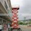 Four wheels drive mobile scissors lift platform with battery