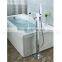 Floor standing free Brass bathtub faucet set bathroom brass chrome plated upc tap with hand shower set