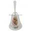 angel pattern christmas bell with led for christmas tree decoration