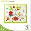 Home decoration Flower designs kitchen plastic table mat