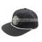 unstructured flat brim 5 panel snapback cap with string