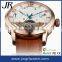 Custom wholesale fashion clear luxury 316l stainless steel transparent automatic watch
