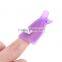 Reusable Keeper Pink Purple Nail Art Cleaner Clip Polish Remover Wrap UV Gel Acrylic Plastic 10pcs/set