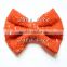Hot selling big sparkle sequin fabric hair bowknots headband accessory,bow for clothes/clips/head wraps
